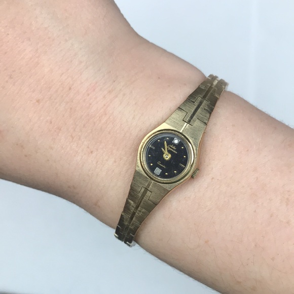 Jules Jurgensen vintage gold watch quartz mvmt MCM